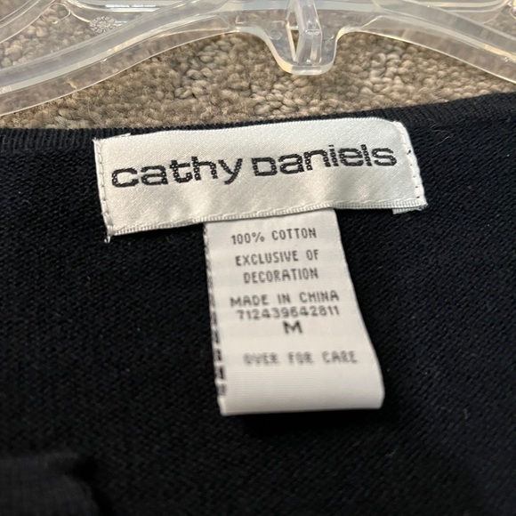 Cathy Daniels Black Top with Silver Studs - Picture 3 of 5